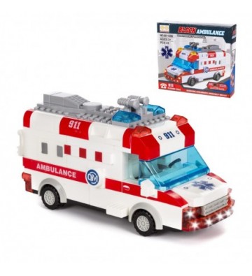 Ambulancia con luces y...