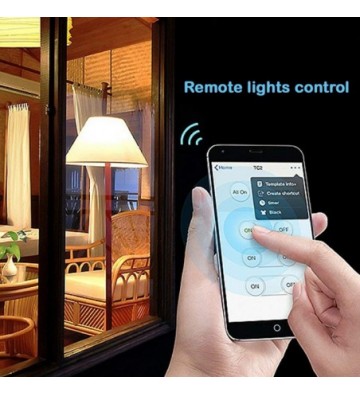 Interruttore touch a 1 pulsante con telecomando tramite WiFi