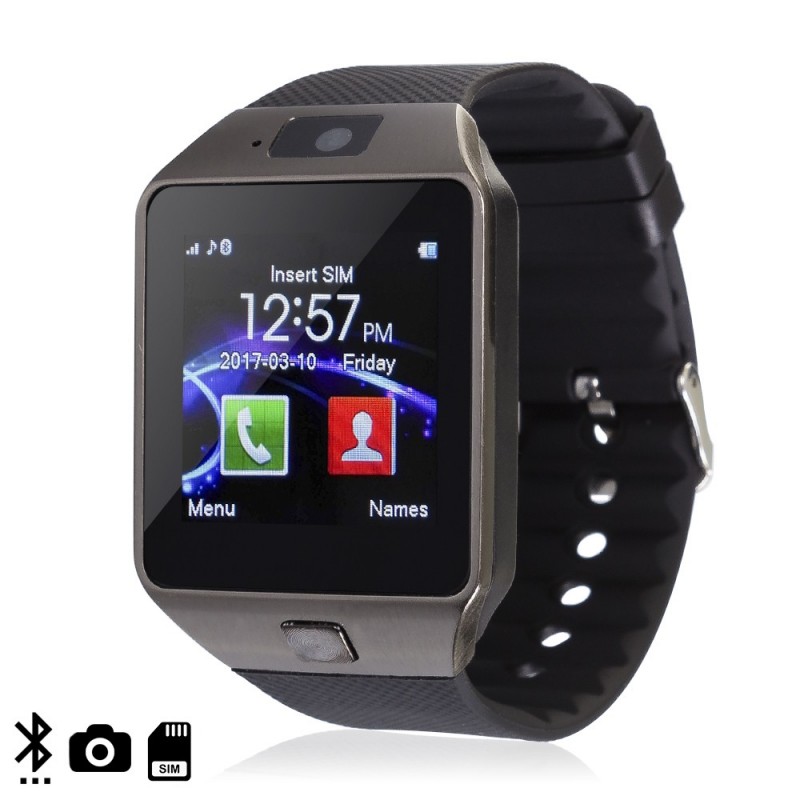 Artemis BT BLACK smartwatch with camera SIM and micro SD SLOT