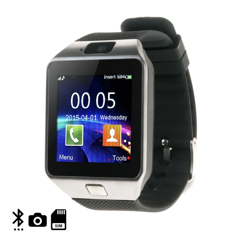 Artemis BT SILVER smartwatch with camera SIM and micro SD SLOT