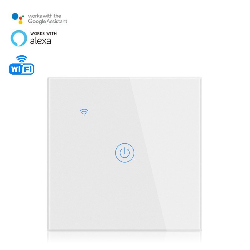 Interruttore Wifi Smarthome con 1 pulsante compatibile con  Alexa e  Google Home