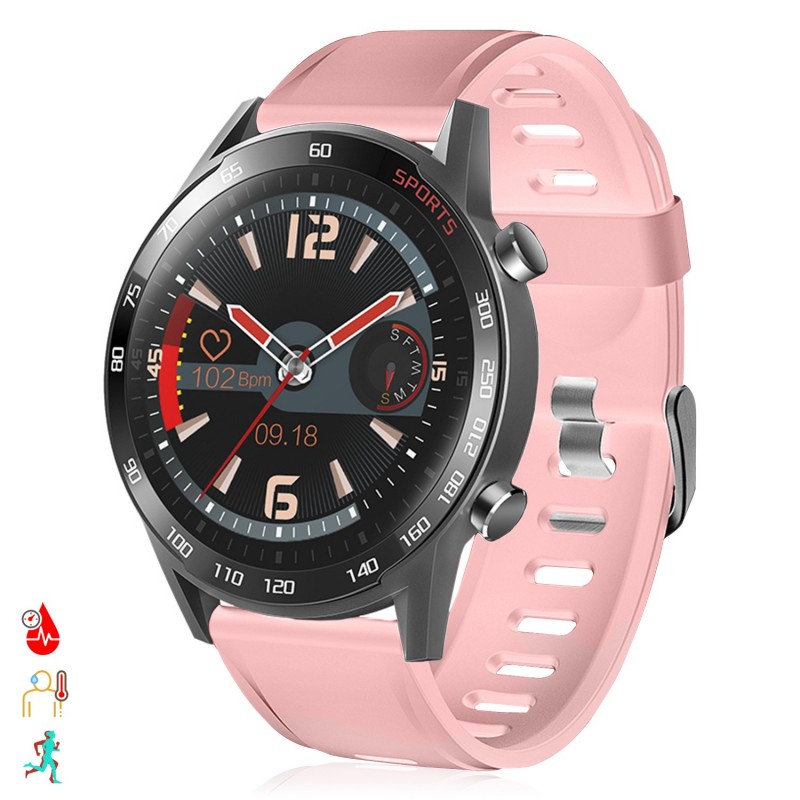 Fitness Tracker Touch 1,3'' Con Ossigeno Nel Sangue, Pressione, Frequenza Cardiaca E Sonno – Impermeabile 50m