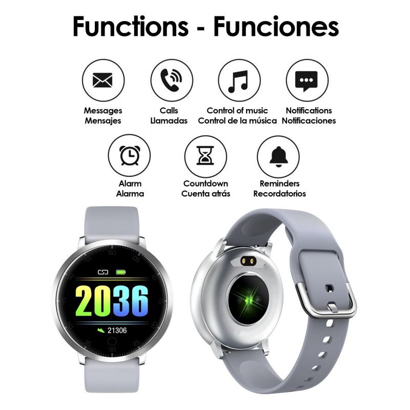 Smartwatch K12 con monitor della pressione cardiaca dell'ossigeno nel
