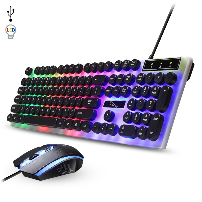 Expertise Op de een of andere manier Speels G21 Gaming-toetsenbord en -muispakket met RGB-verlichting. Mechanisch  toetsenbord. 1600 dpi muis.